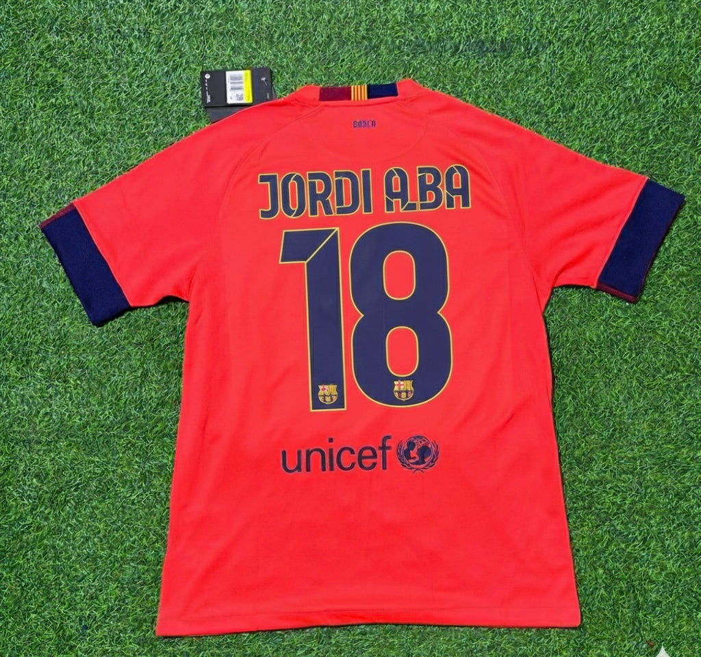 Jordi Alba 18- Barcelona 2014 Kit Season Retro Trikot Maillot Jersey