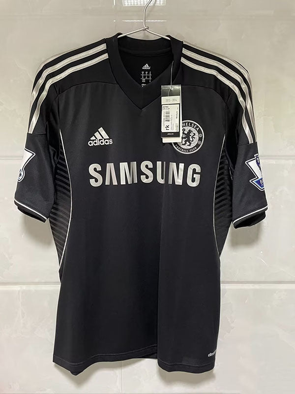 Juan Mata Chelsea 2013-14 Schwarzes Retro-Fußballtrikot-Set