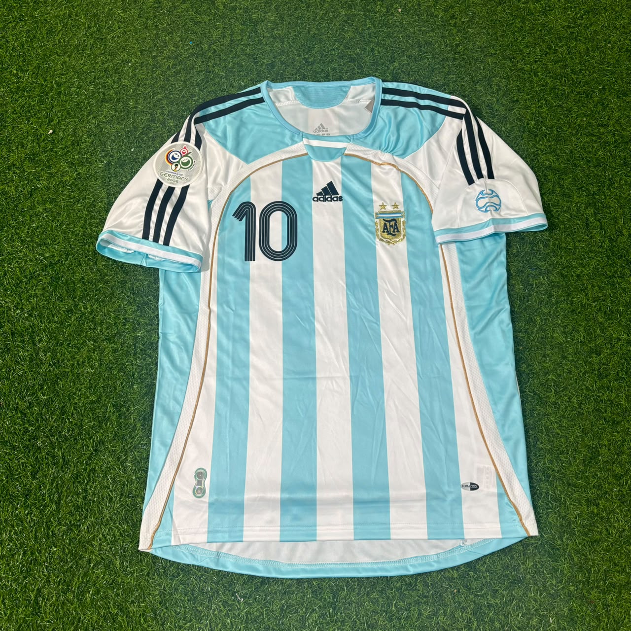 Juan Roman Riquelme Argentina 2006 World Cup Retro Soccer Jersey Maillot Trikot Maglia