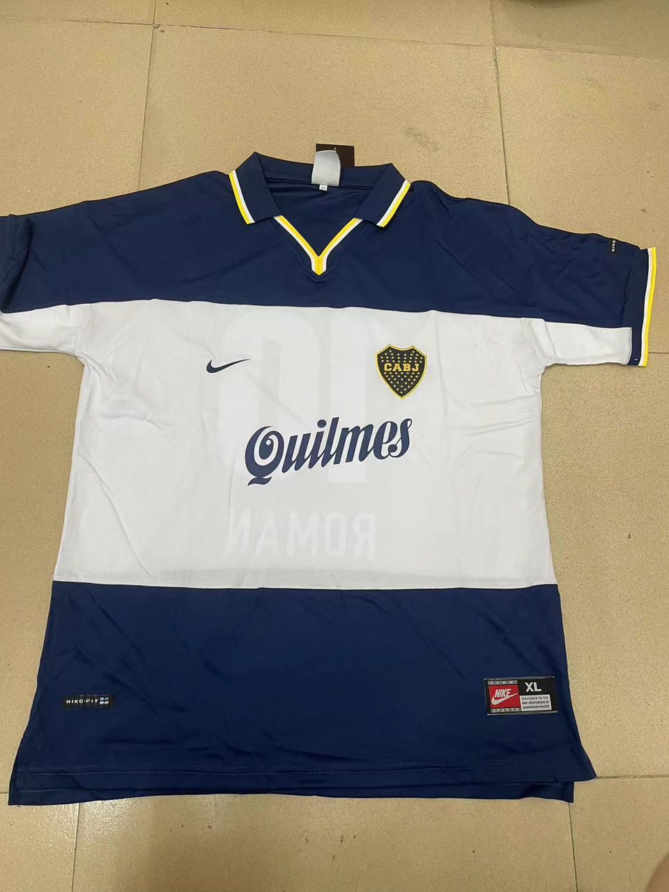 Juan Roman Riquelme Boca Juniors 1998 1999 Weißes Retro-Fußballtrikot