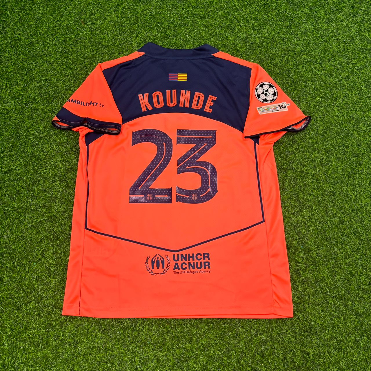 Jules Koundé Barcelona 2025/2026 Season Orange Football Jersey