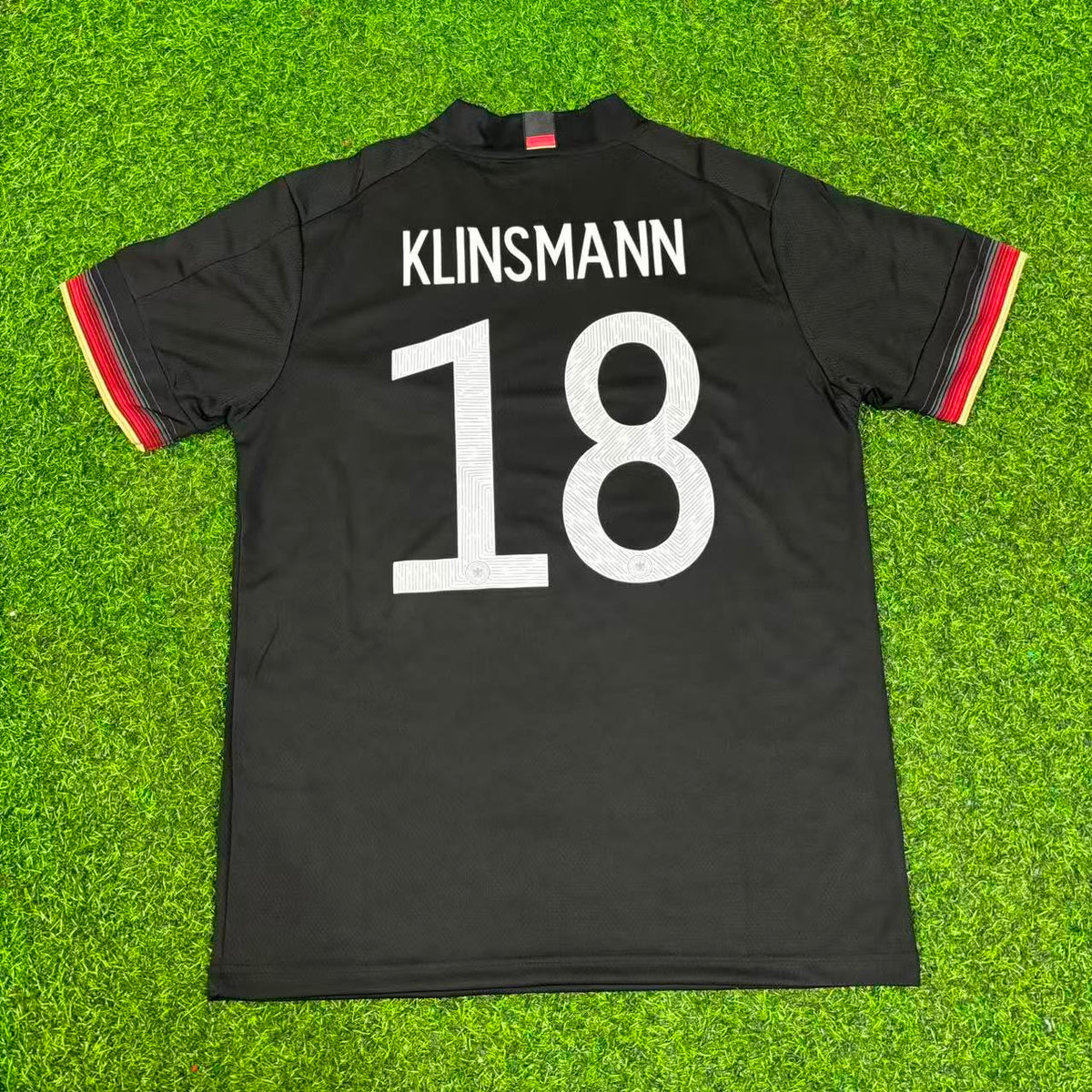 Jürgen Klinsmann #18 Germany Black Retro Football Jersey