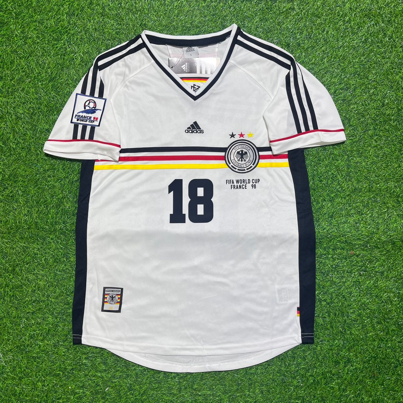 Jürgen Klinsmann Deutschland 1998 Weltmeisterschaft Retro Fußballtrikot