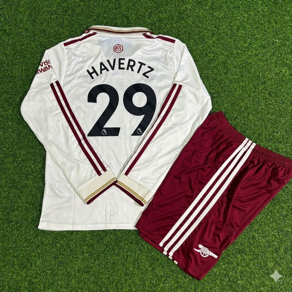 Kai Havertz #29 Arsenal Enfants Manches Longues Nouvelle Saison 2026 Maillot Kit Football