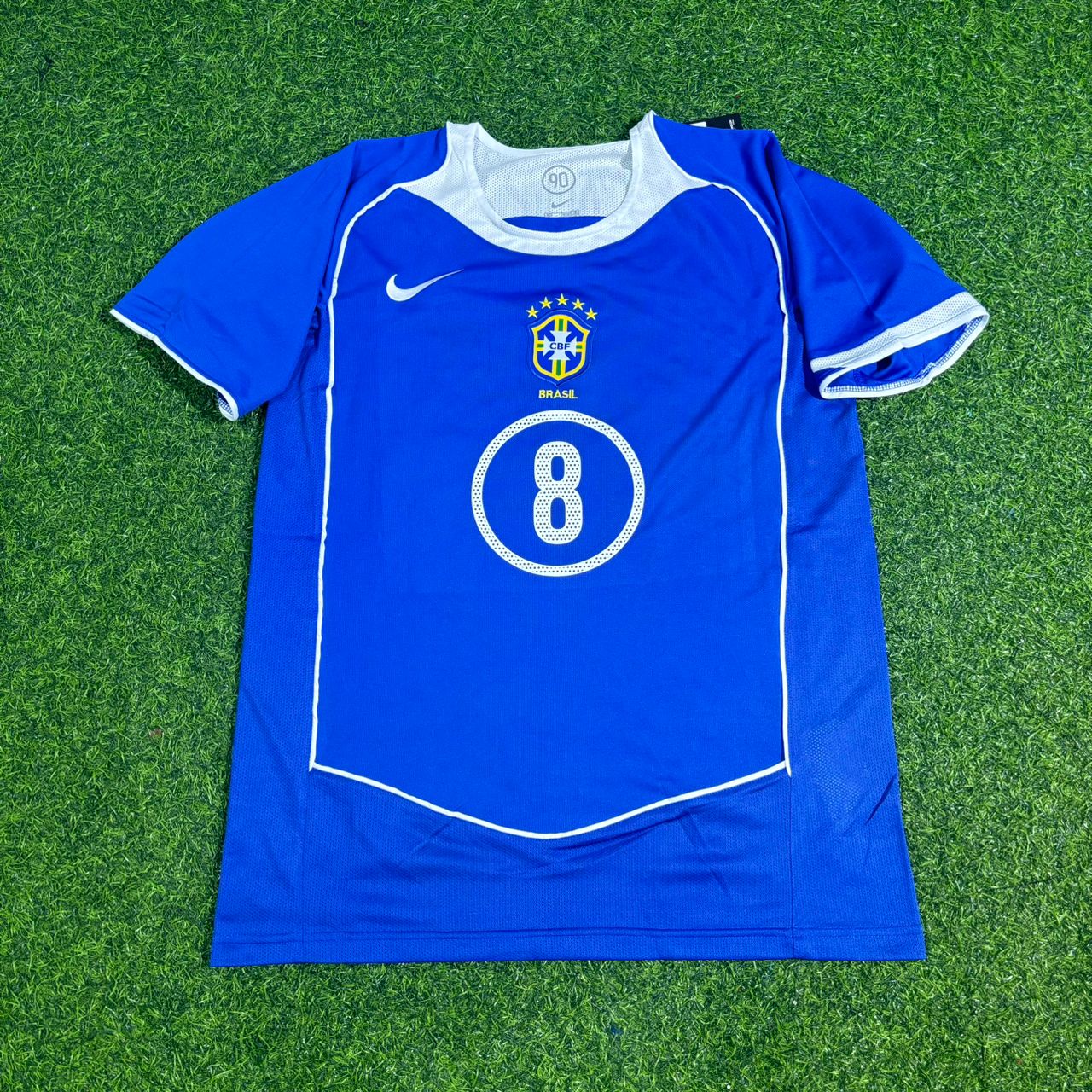 Kaka Leite Brazil 2004 Blue Retro Football Jersey Kit