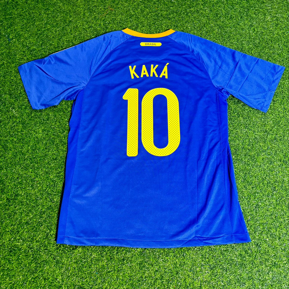 Kaka Leite Brazil 2010 World Cup Retro Blue Jersey Trikot