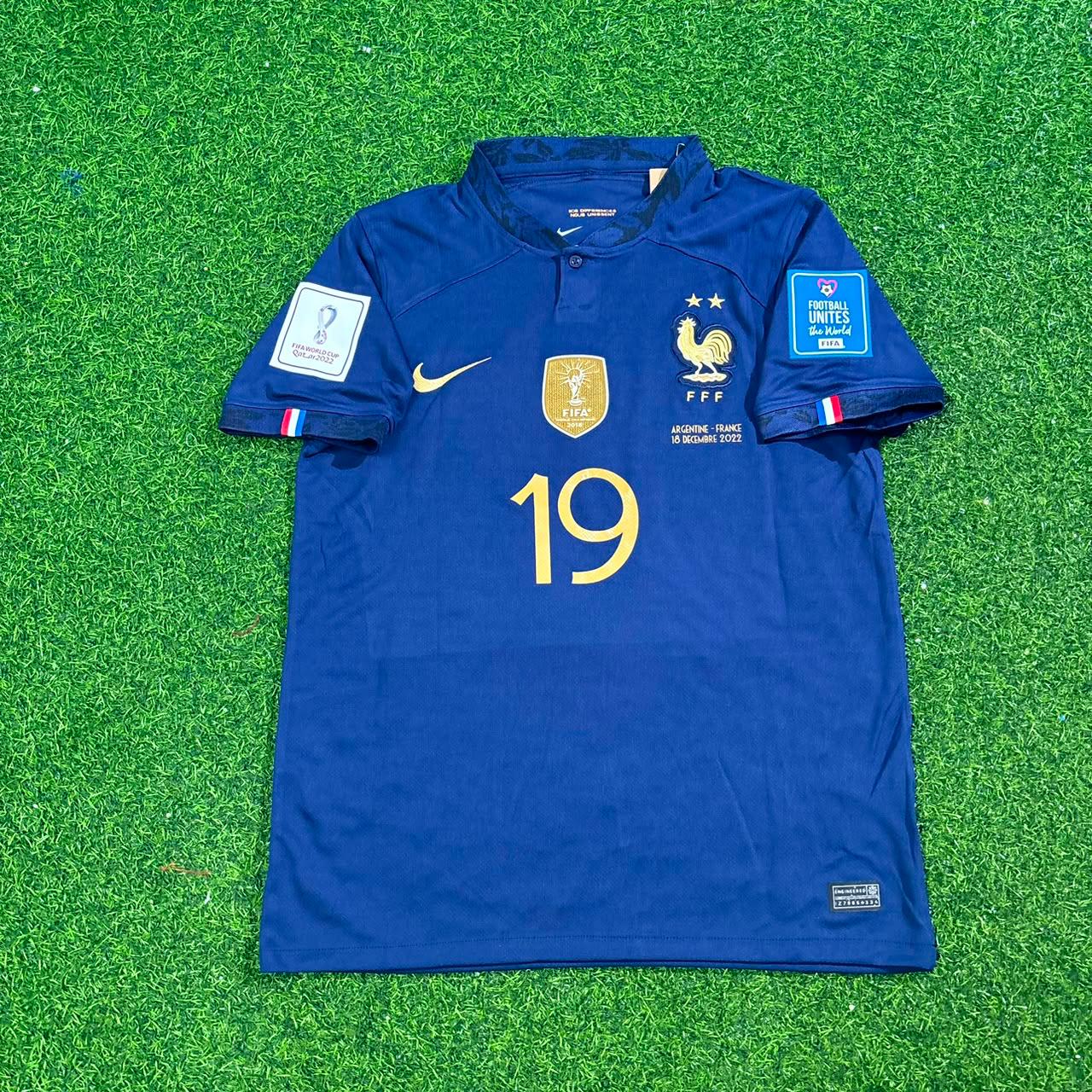Karim Benzema France 2022 World Cup Final Retro Jersey Maillot Trikot Soccer Shirt