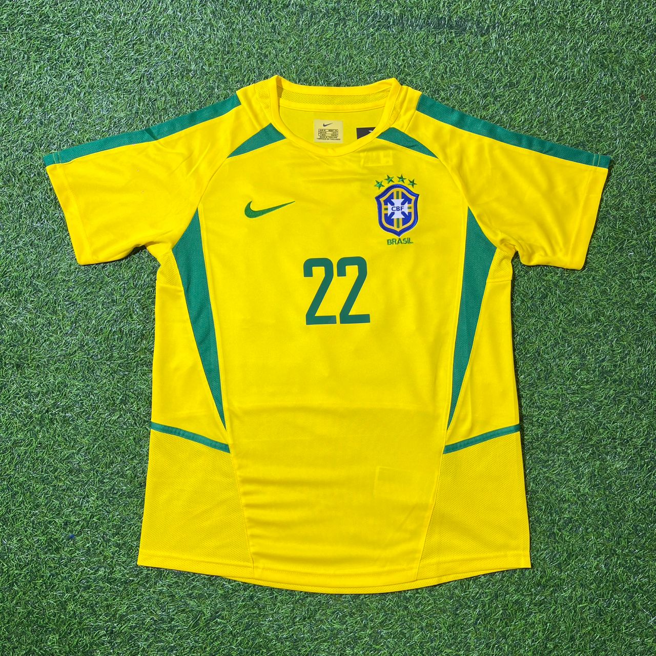 Kevin Kurányi Brazil 2002 Yellow Retro Football Jersey Kit