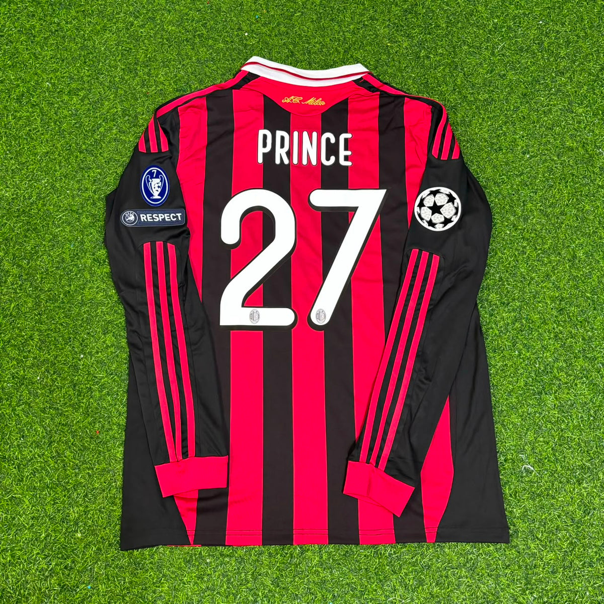 Kevin-Prince Boateng Milan 2009 2011 Retro Long Sleeve Jersey Maillot Trikot Maglia