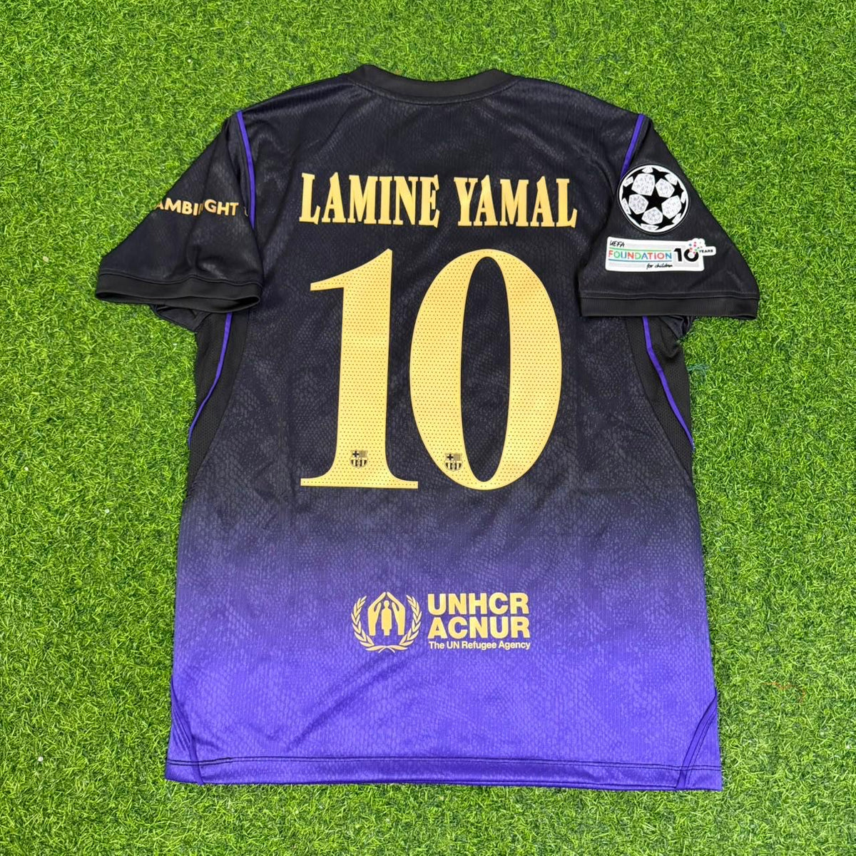 Lamine Yamal #10 Barcelona 2027 Champions League Patch New Season Away Jersey Trikot Maillot Soccer Shirt