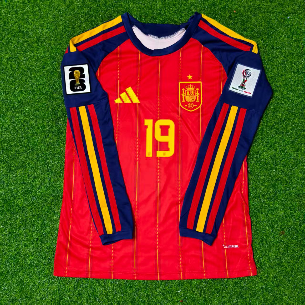 Lamine Yamal Spain 2026 World Cup Home Long Sleeve Football Jersey