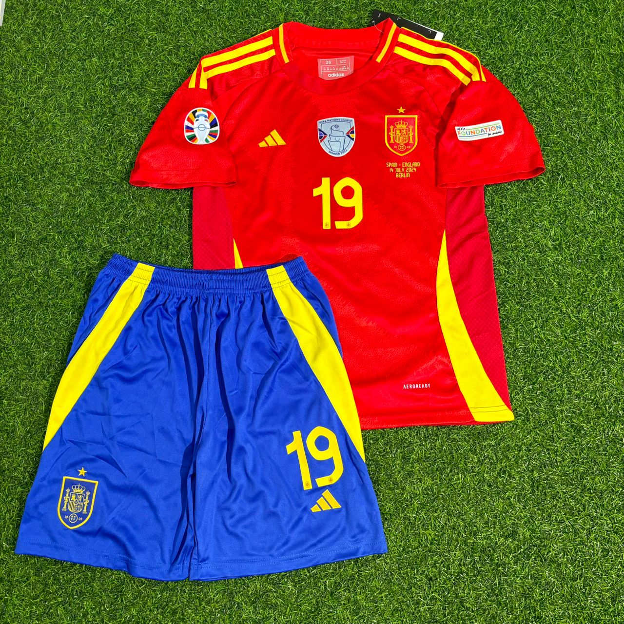 Lamine Yamal Spanien EM 2024 Finale Kinder-Fußballtrikot