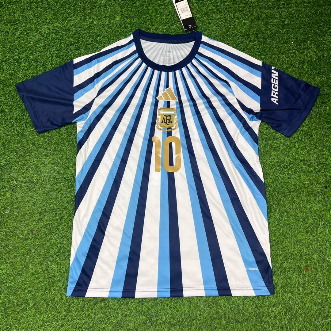 Maillot d'échauffement de football Lionel Messi #10 Argentine Coupe du Monde 2026