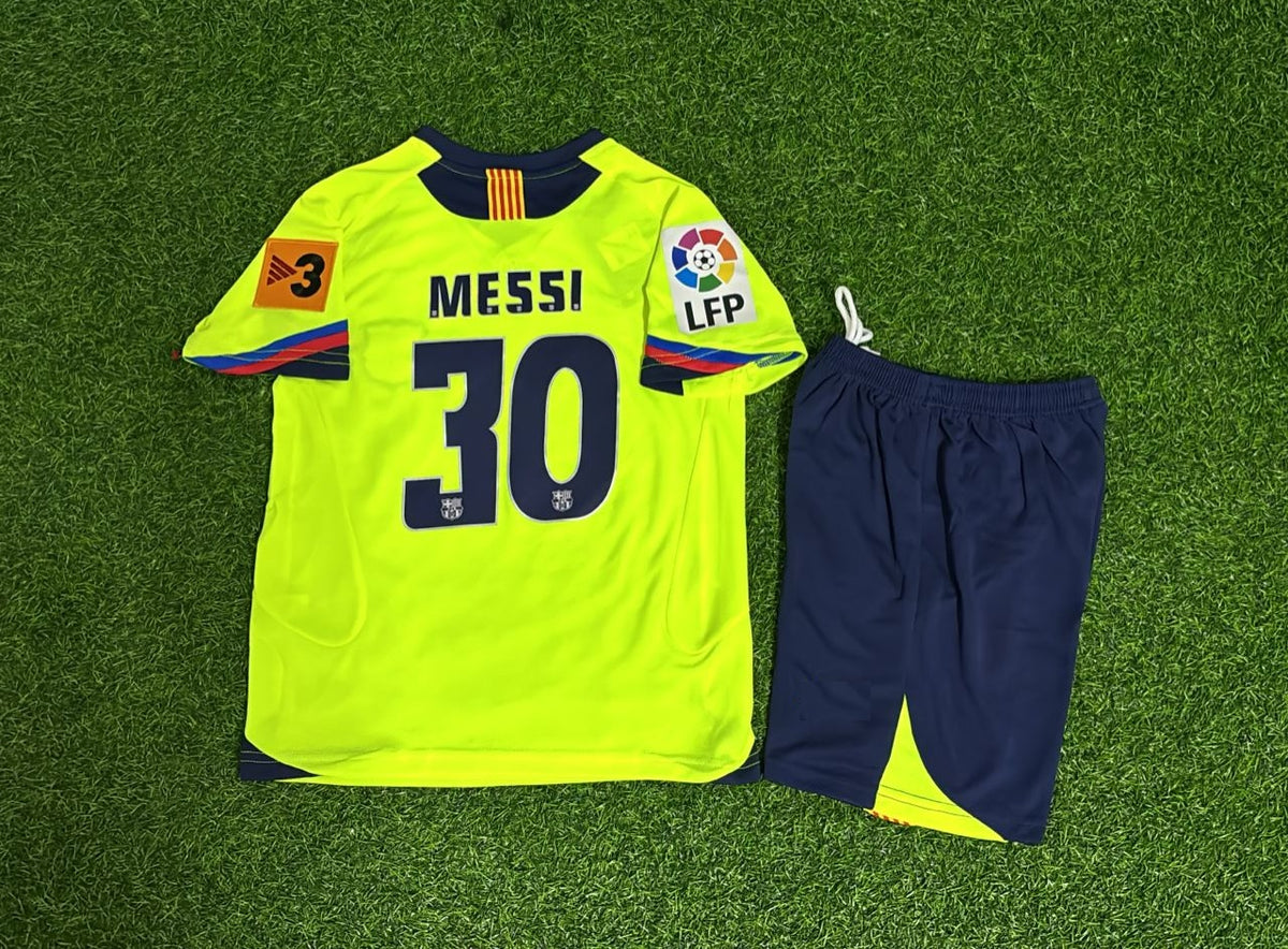 Lionel Messi Barcelona 2005 2006 Kids Retro Football Jersey Kit