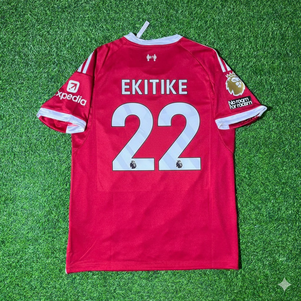 Hugo Ekitiké Liverpool 2025/26 Home Football Jersey Kit