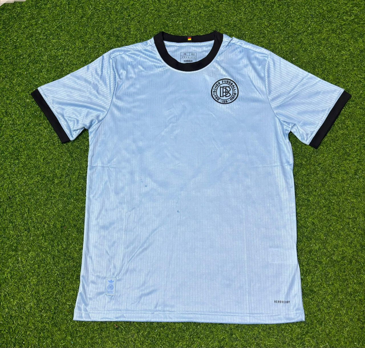 Deutschland 125. Jubiläum Sondertrikot Retro Hellblau