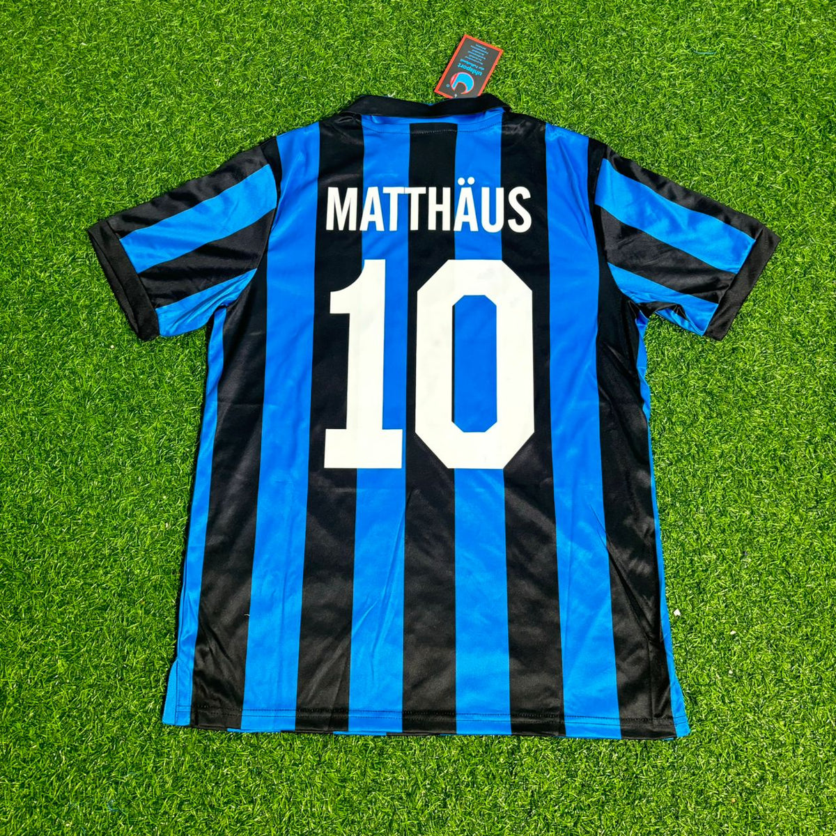 Lothar MatthƤus Inter Retro Football Jersey