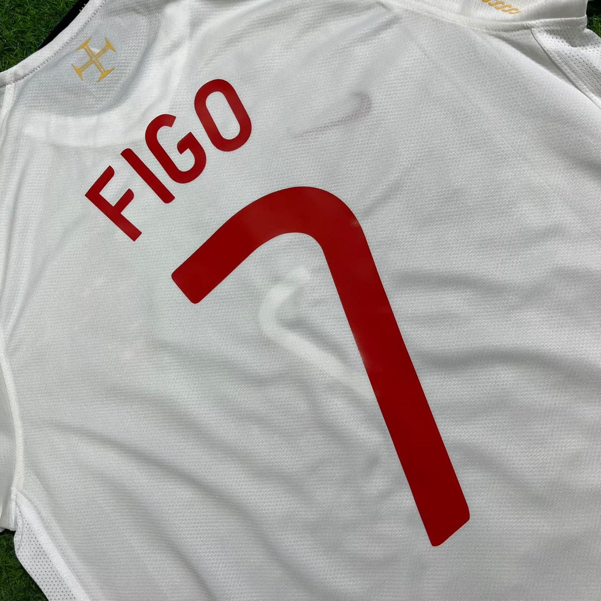 Luis Figo Portugal 2002 Retro White Debut Football Jersey