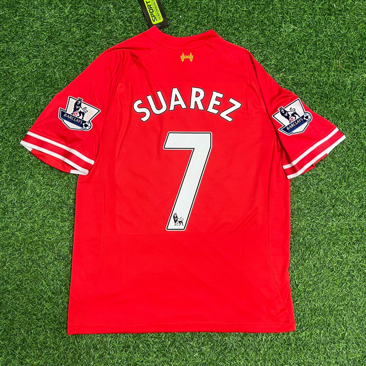 Luis Suarez Liverpool 2013 2014 Season Red Retro Jersey Maillot Trikot Soccer Shirt