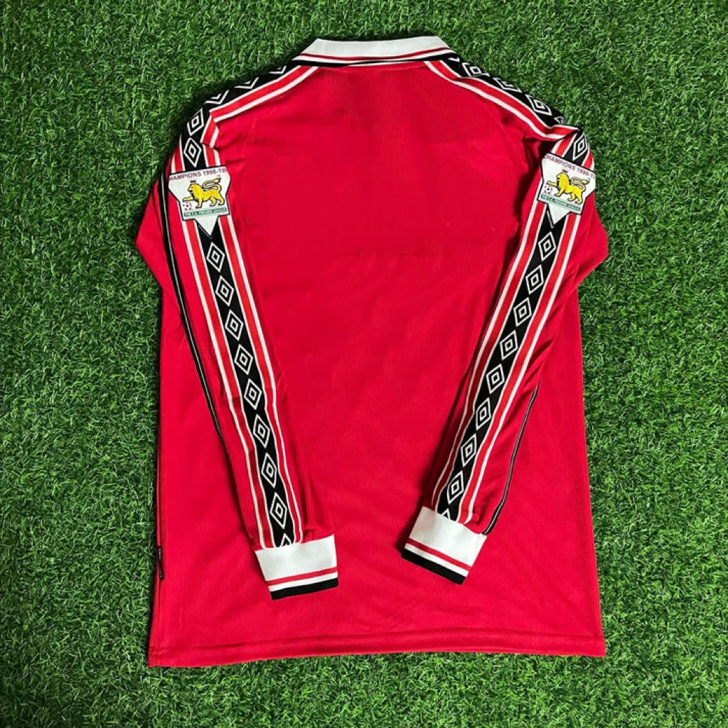 Manchester United 1999 Red Long Sleeve Kit Jersey Trikot Maillot