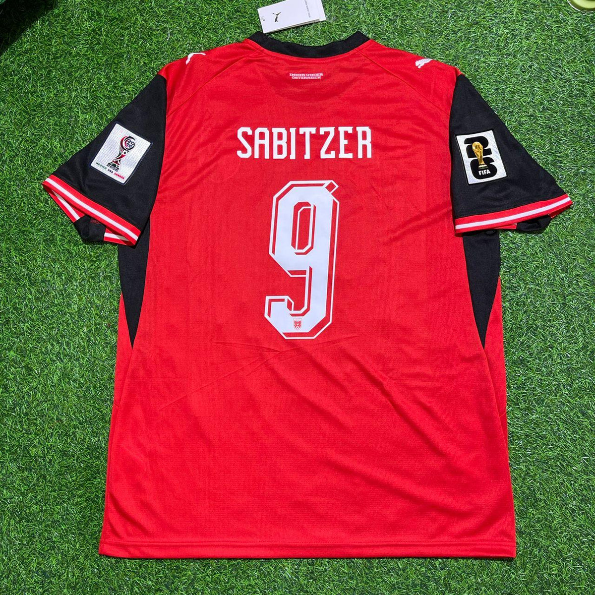 Camiseta de fútbol infantil de la nueva temporada de Austria para el Mundial 2026, Marcel Sabitzer, n.º 9