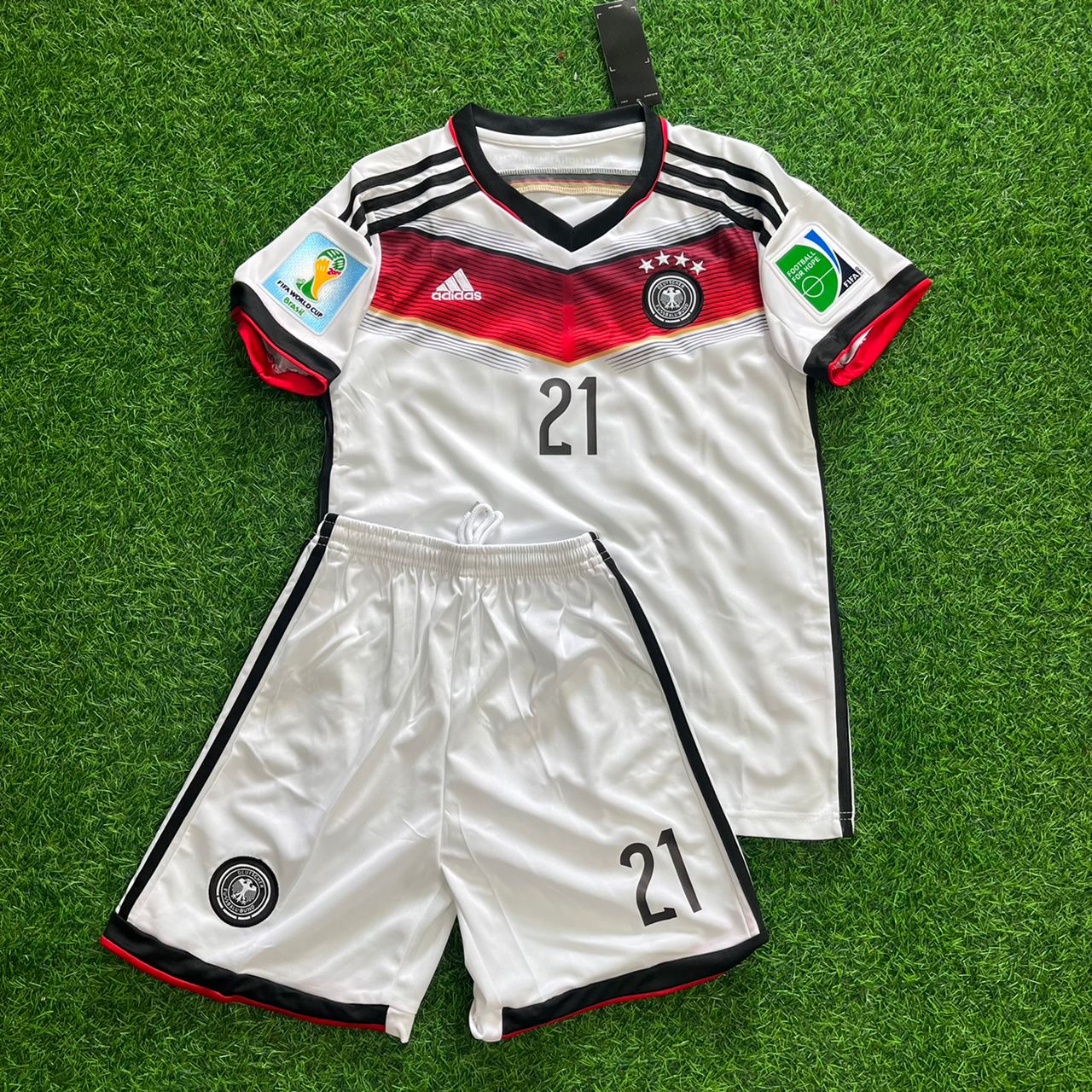 Marco Reus Germany 2014 White Retro Kids Football Jersey Kit
