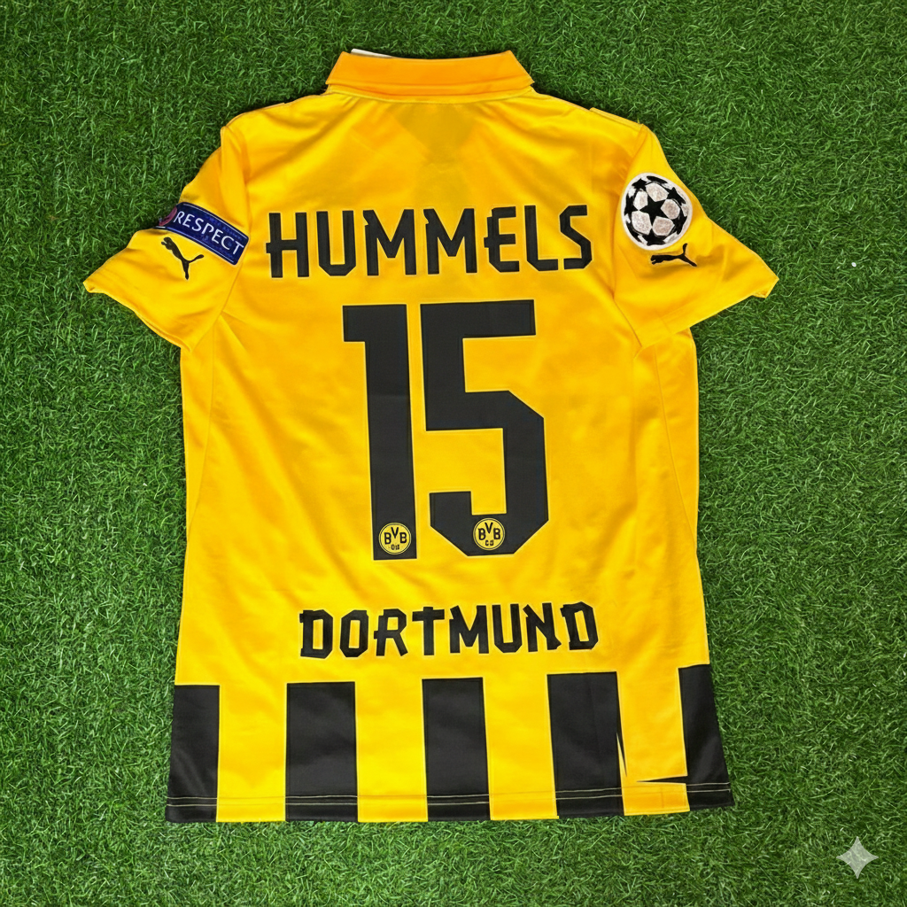 Mats Hummels Borussia Dortmund 2013 Champions League Final Retro Fußballtrikot-Set