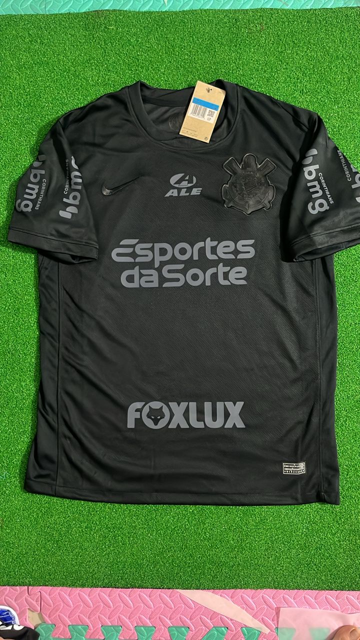 Memphis Depay #94 Corinthians Black Kit Jersey Trikot Maillot Maglia Camiseta Soccer Shirt