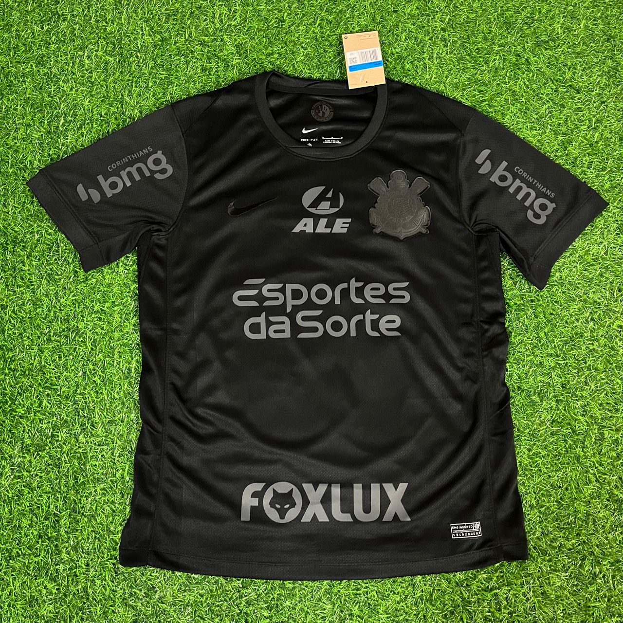 Memphis Depay #10 Corinthians Black Kit Jersey Trikot Maillot Maglia Camiseta Soccer Shirt