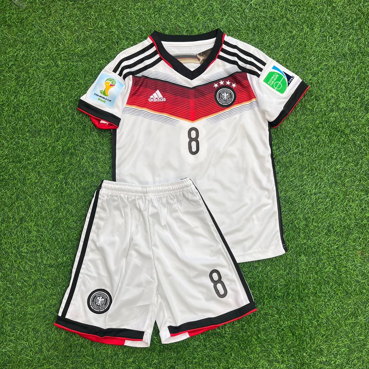 Mesut Özil Germany 2014 World Cup White Kids Retro Football Jersey Kit