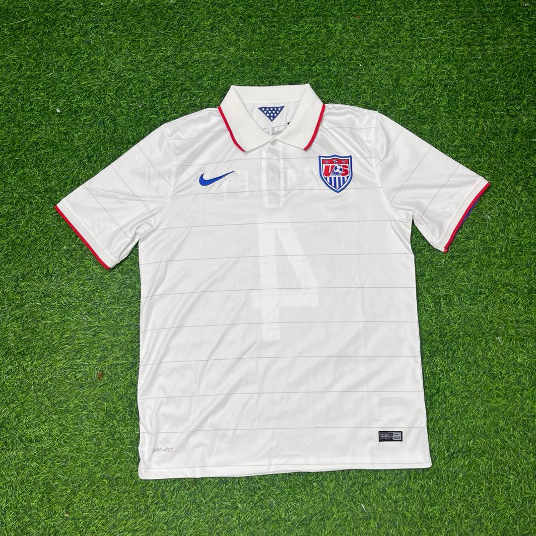 Michael Bradley USA 2014 World Cup White Football Jersey Kit