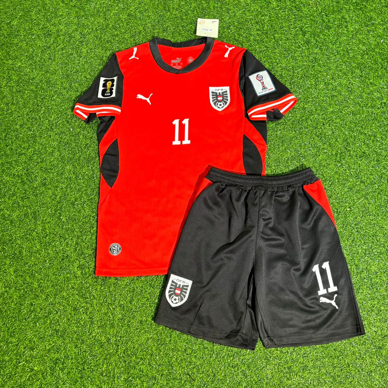 Michael Gregoritsch 11 Austria 2026 World Cup Kids Football Jersey Kit