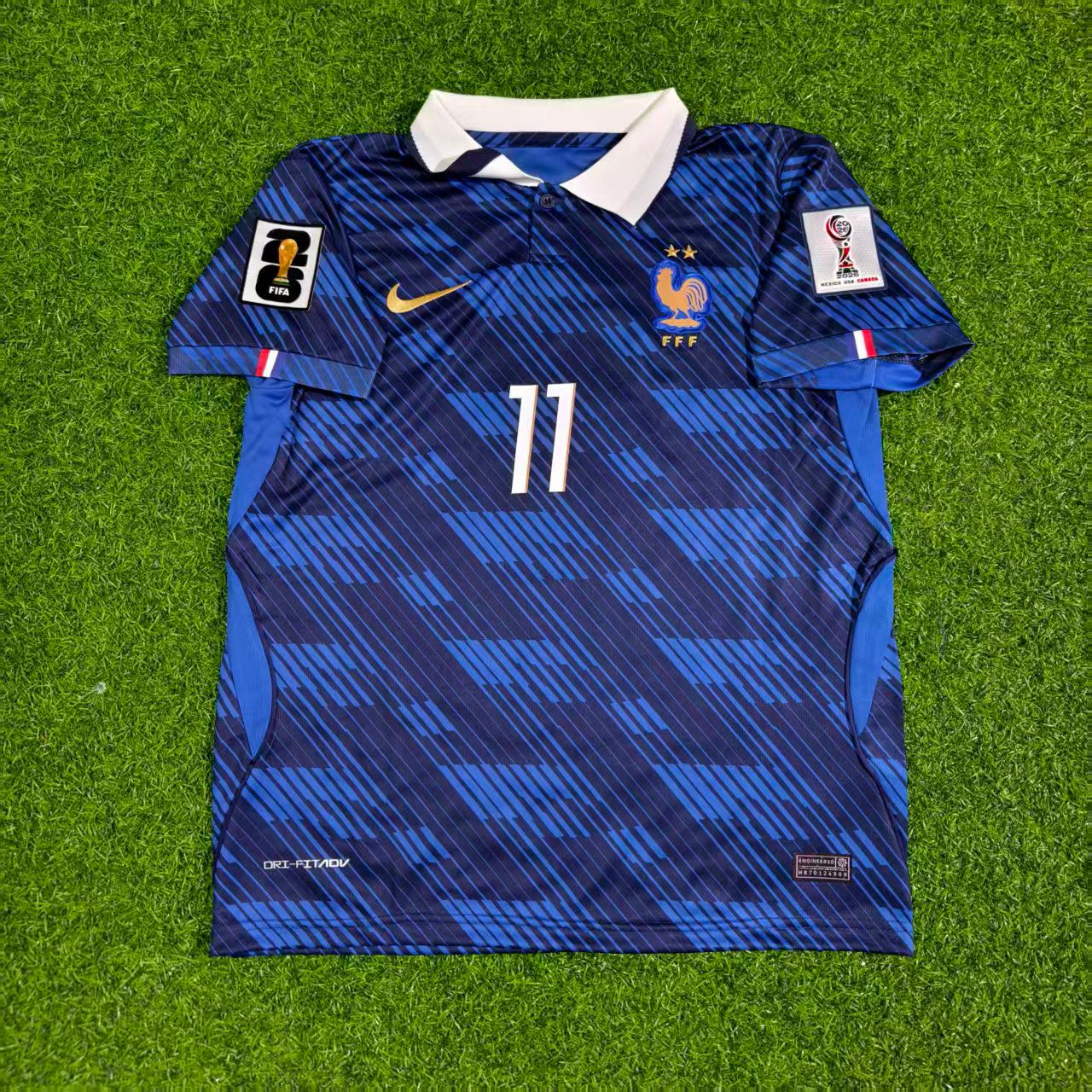 Michael Olise 11- France Home 2026 World Cup Blue Football Jersey