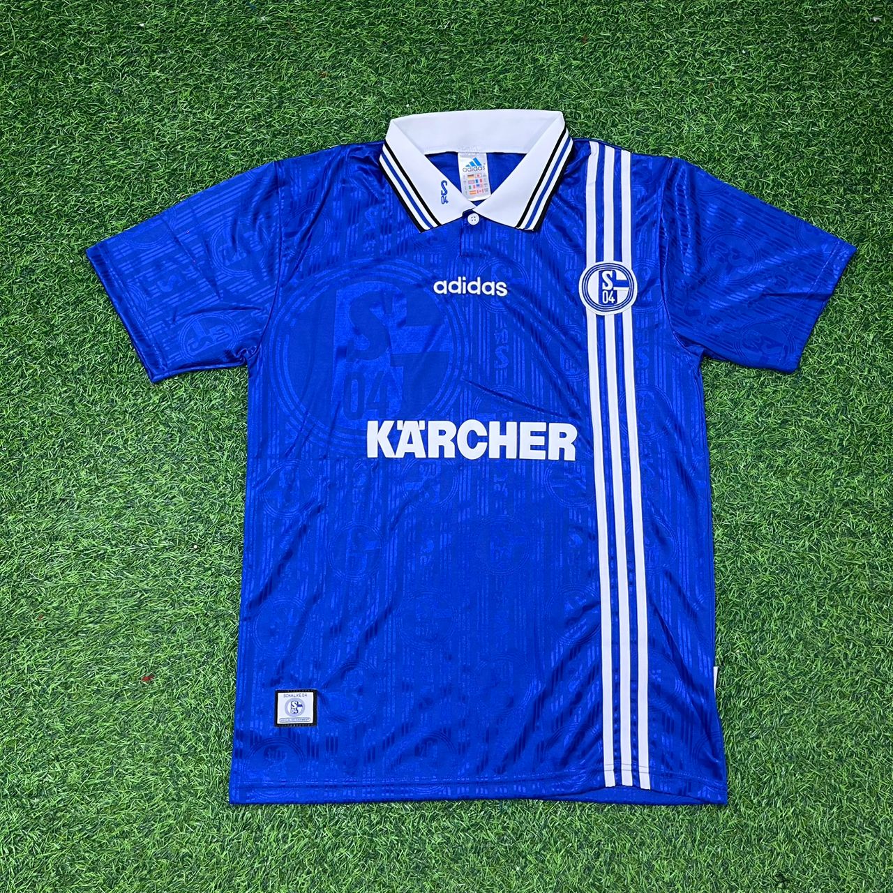 Mike Büskens Schalke 04 1997-1998 Heim Retro Fußballtrikot