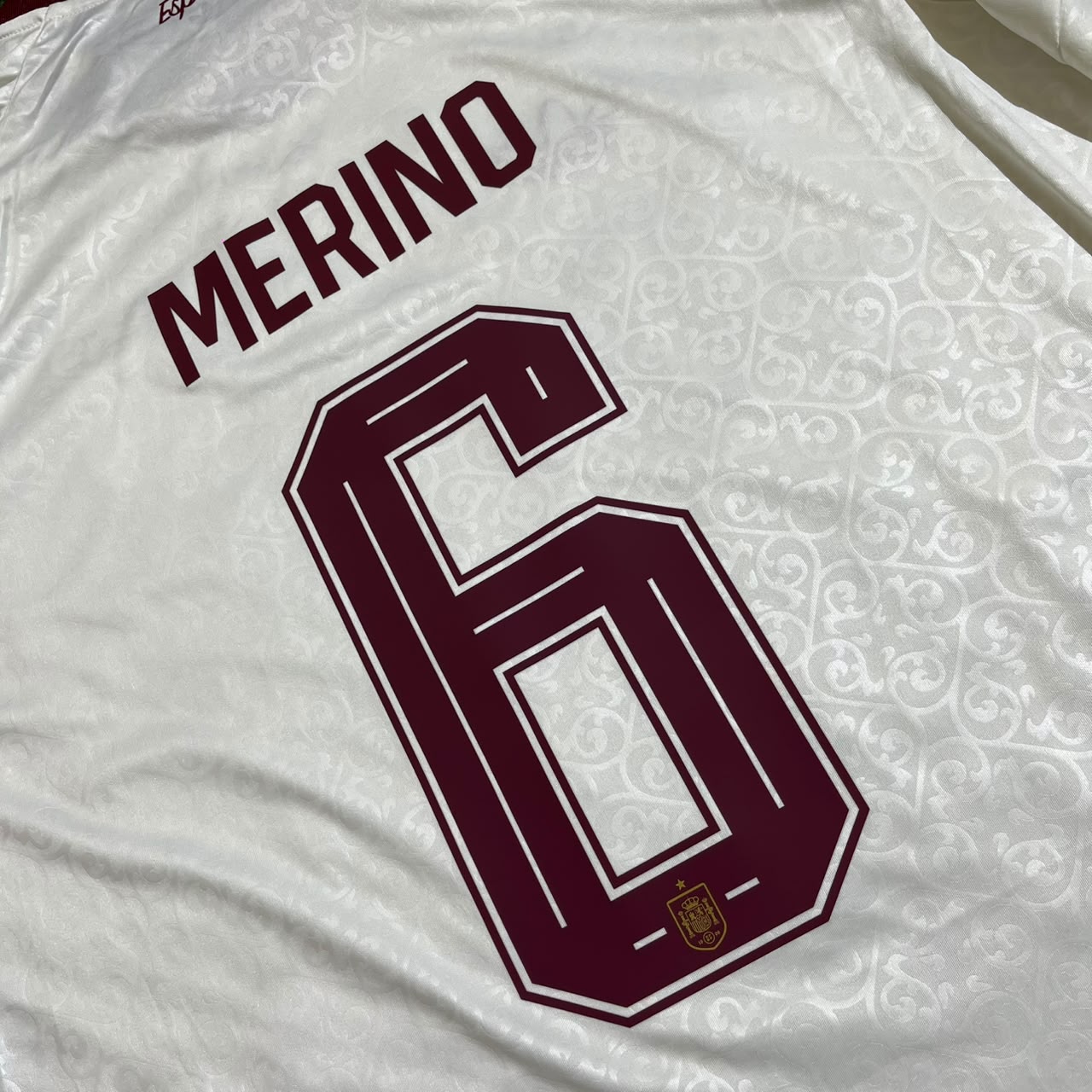 Mikel Merino #6 Spain 2026 World Cup Away Long Sleeve Jersey Trikot Maillot