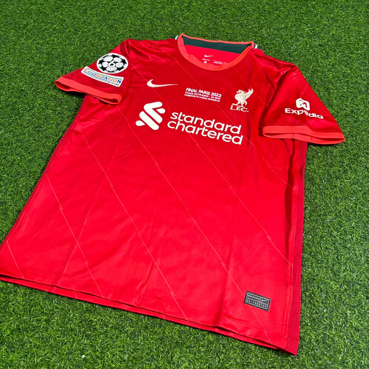 Mohamed Salah #11 Liverpool 2022 Champions League Final Home Retro Football Jersey