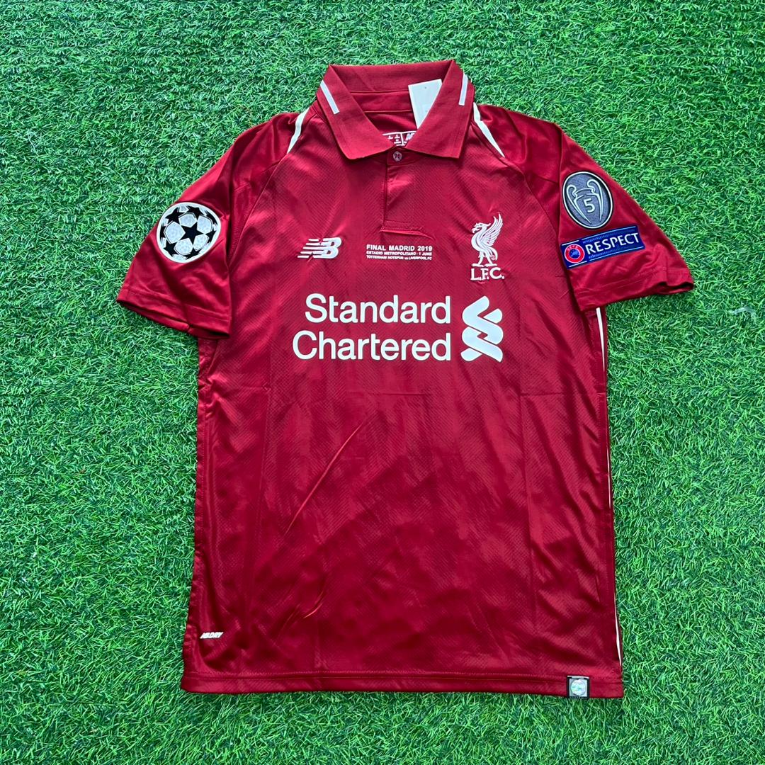Mohamed Salah Liverpool 2019 Champions League Final Retro Football Jersey Kit