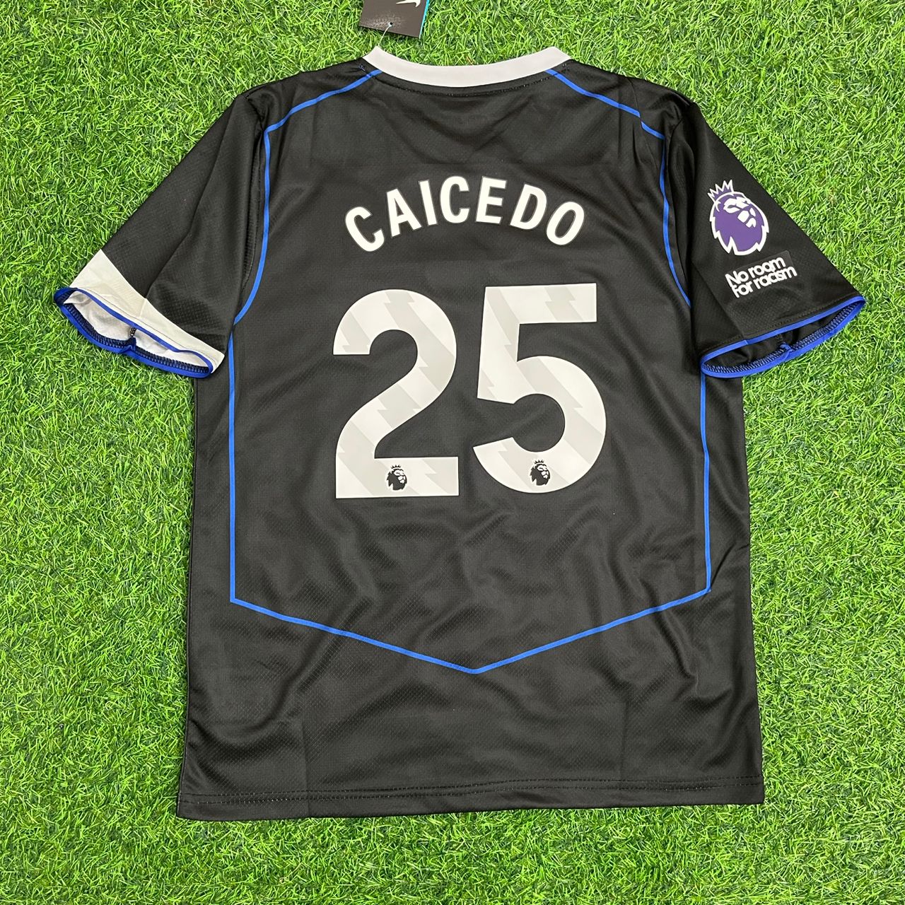 Moisés Caicedo Chelsea 2025-2026 Black New Season Football Jersey Kit