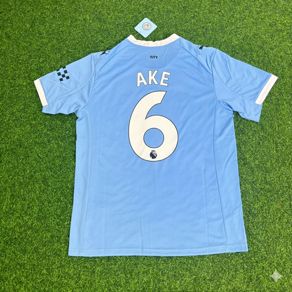 Nathen Ake 6-Manchester City Home New Season 2026 Jersey Trikot Maillot Soccer Shirt