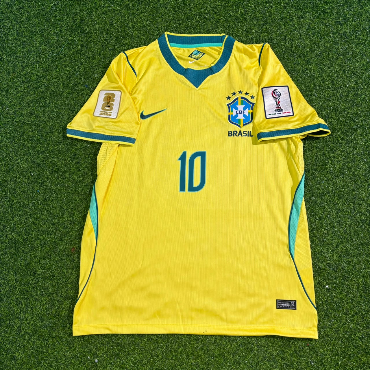 Neymar Jr. #10 Brazil 2026 World Cup Yellow Home Football Jersey
