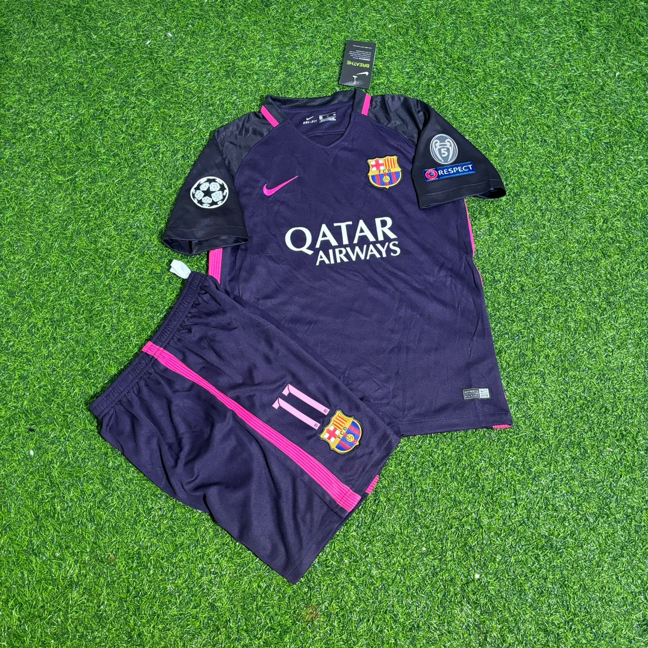 Neymar Jr Barcelona 2014/2015 Champions League Kids Football Jersey