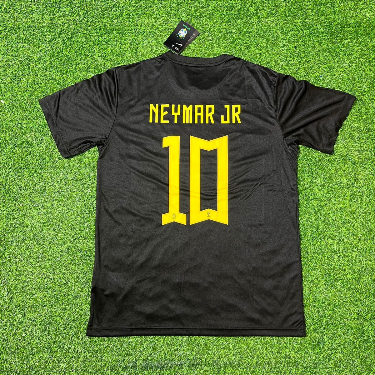 Neymar Jr Brazil Black Retro Football Jersey Kit