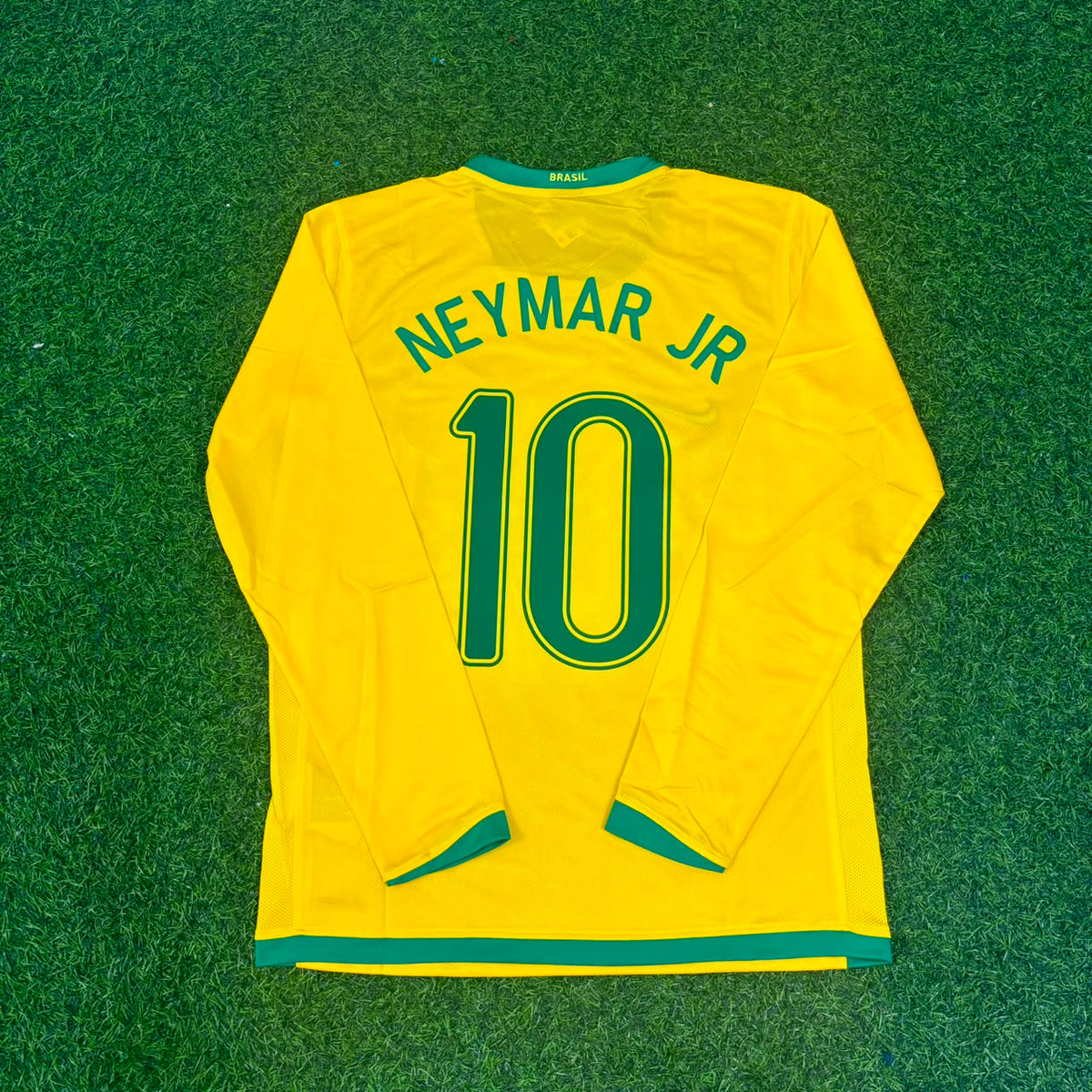 Neymar Jr. #10 Brazilië Retro Voetbalshirt met Lange Mouwen