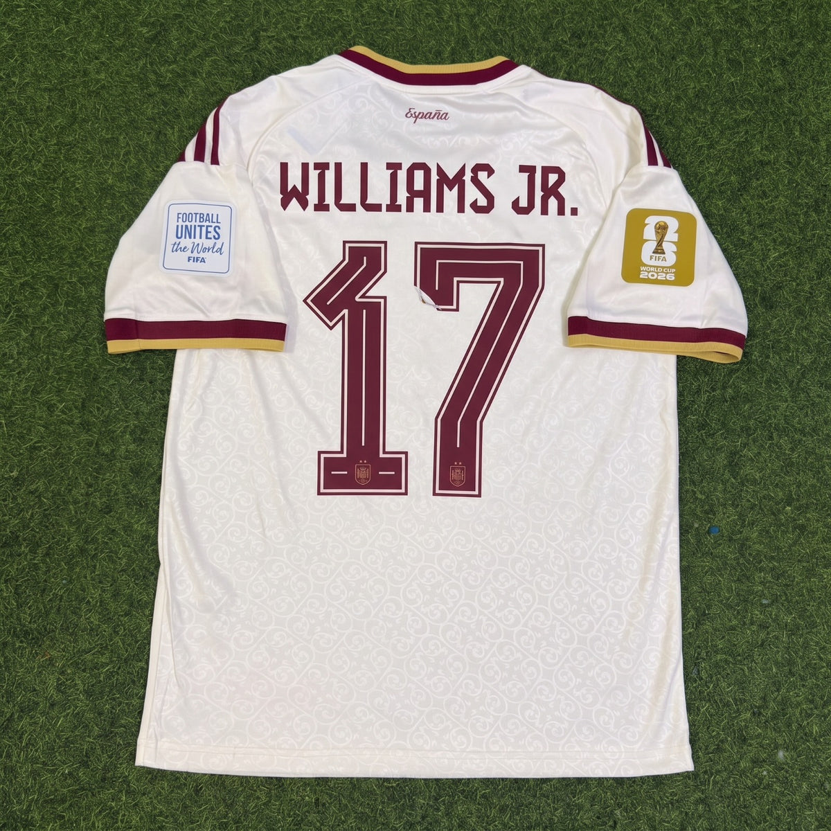 Nico Williams Jr. #17 Spain Two Star 2026 World Cup Champions Away Jersey Trikot Maillot