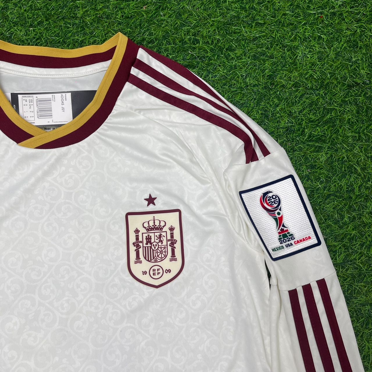 Nico Williams Spain 2026 World Cup Away Long Sleeve Kids Football Jersey