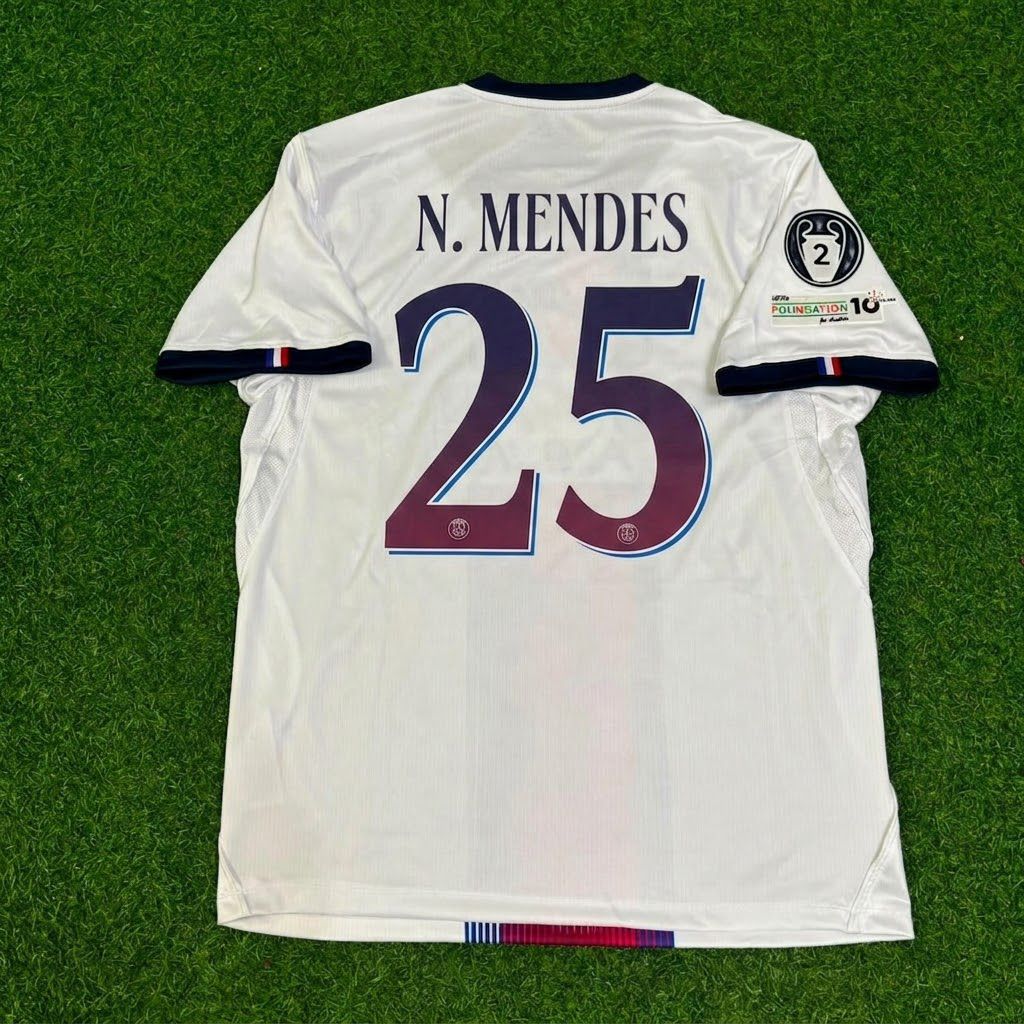 Nuno Mendes White Jersey Maillot Trikot Soccer Shirt
