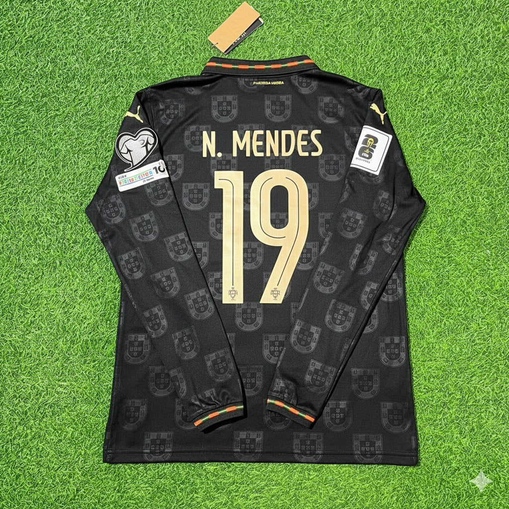 Nuno Mendes Portugal 2026 World Cup Home Long Sleeve Jersey Trikot Maillot