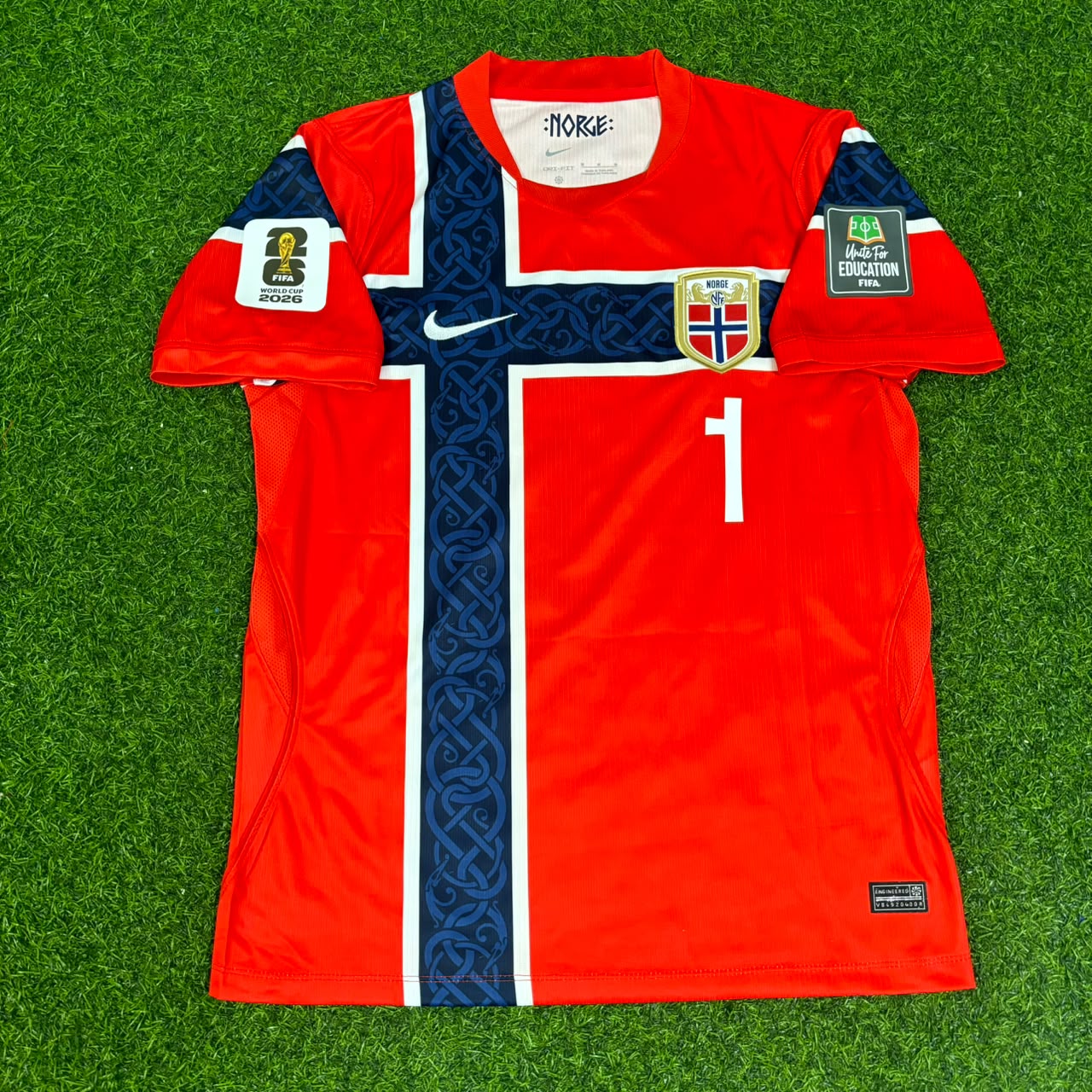 Ørjan Nyland Norway Goalkeeper 2026 World Cup Home Football Jersey
