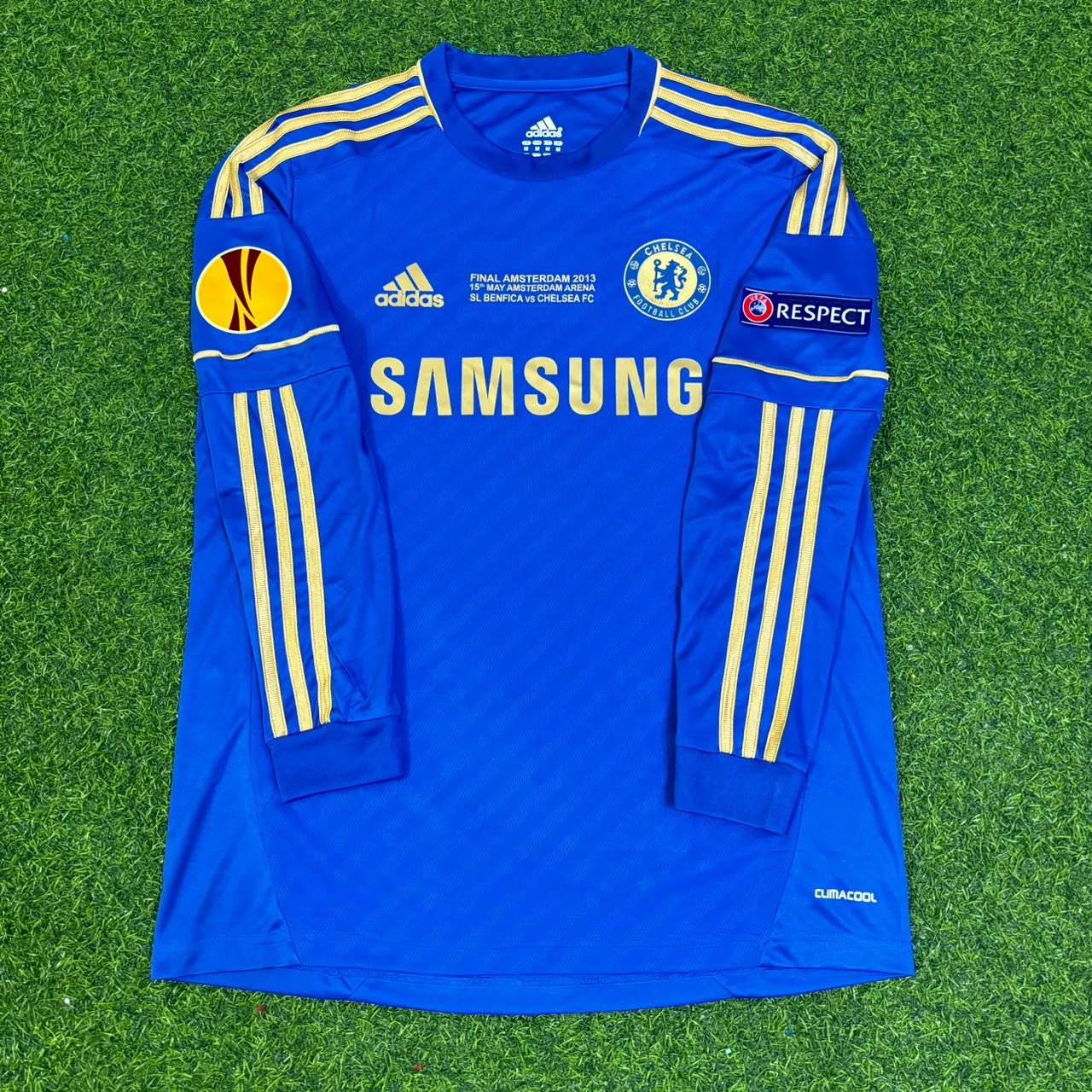 Oscar 11-Chelsea 2013 Europe League Final Amsterdam Blue Retro Football Jersey Soccer Shirt