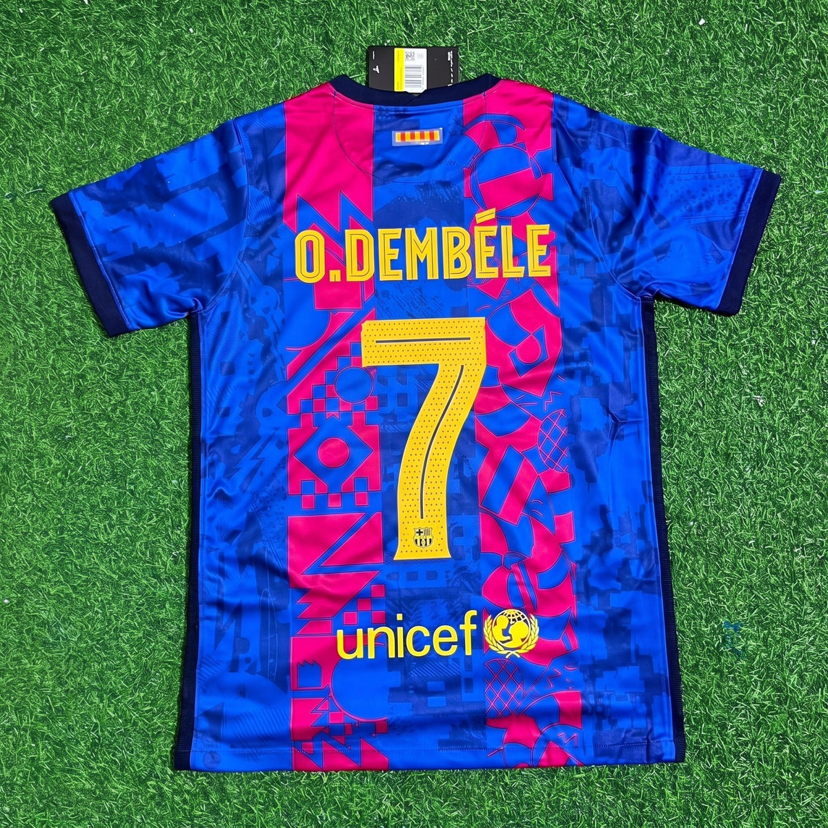 Ousmane Dembele #7 Barcelona 2021-2022 Season Third Retro Jersey Trikot Soccer Shirt